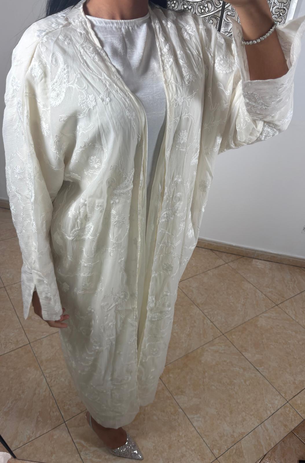 KIMONO FLORA BLANC